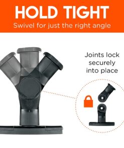 ECHOGEAR Speaker Wall & Ceiling Mount Pair - Universal Design Works with Vizio, Sony, & More - Tilt & Swivel Without Tools for Surround Sound - Easy to Install Indoors & Outdoors 45 71253n8EOHL