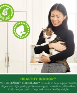 Greenies FELINE GREENIES SMARTBITES HEALTHY INDOOR Natural Treats for Cats, Chicken Flavor, 2.1 oz. Pouch 2.1 Ounce (Pack of 1) 20 7125IEqiwwL