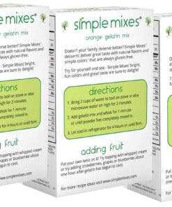 Simple Mixes Natural Gelatin Variety Pack, 2 Each: Strawberry, Orange & Lime, 3.1 Ounce, 6 Total Cartons Variety 6 Pack 19 7126NOPrMUL