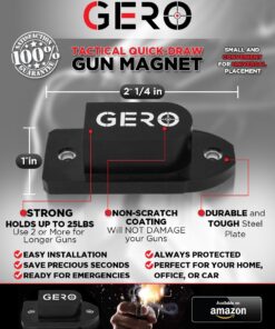 Tactical Quick Draw Gun Magnet Concealed Rifle & Shotgun Magnetic Holder Perfect as a Wall Mount Bed Mount Vehicle Car Gun Holder Mount in a Display Case for Fast Draw with Non-Scratch Coating 1 Pack 36 7127QmGGplL