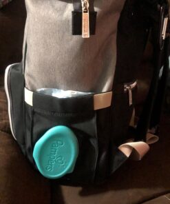 Hafmall Diaper Bag Backpack, Multifunctional Baby Diaper Bag with Stroller Hooks, Stylish Baby Bag for Mom Dad, Gray Black Black Gray 80 7127ZOngw2L