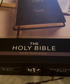 KJV Holy Bible, Giant Print Standard Size Faux Leather Red Letter Edition - Thumb Index & Ribbon Marker, King James Version, Dark Brown 57 7128PhMlGpL