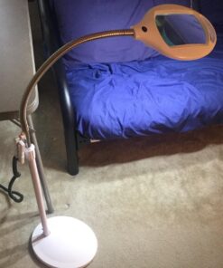 Brightech LightView Pro Magnifying Floor Lamp - Hands Free Magnifier with Bright LED Light for Reading - Work Light with Flexible Gooseneck - Standing Mag Lamp 3 Diopter (1.75x) 34 7128bCwaJ4L 1