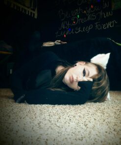 E-TING Cat Long Fur Ears Hair Clip Headwear Headband Cosplay Halloween Costume Orecchiette (White with Pink Inside) White With Pink Inside 7 7129AN3LxL