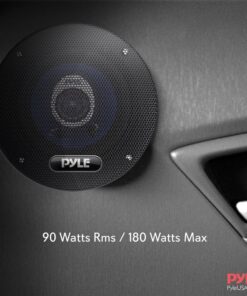 Pyle 4" Car Sound Speaker (Pair) - Upgraded Blue Poly Injection Cone 2-Way 180 Watt Peak w/ Non-fatiguing Butyl Rubber Surround 110 - 20Khz Frequency Response 4 Ohm & 3/4" ASV Voice Coil - PL42BL 28 712AIAaebLL