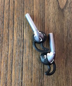 EarBuddyz 2.0 Ear Hooks and Covers Accessories Compatible with Apple AirPods 1 & 2 or EarPods Headphones/Earphones/Earbuds (3 Pairs) (Black) Black 41 712Avw0enOL