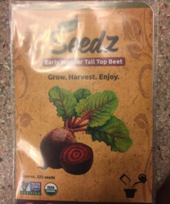 Organic Beet Seeds, APPR. 225, Early Wonder Tall Top Beet, Heirloom Vegetable Seeds, Certified Organic, Non GMO, Non Hybrid, USA 11 712BFyeyRXL