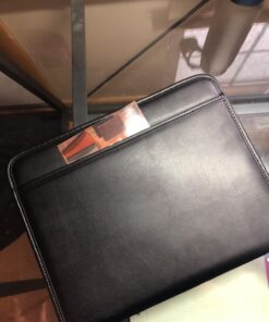 Samsill Professional Resume Padfolio with Secure Zippered Closure, 10.5 x 13 inches, Sleeve for 10.1 inch Tablet, 8.5 x 11 Notepad, Black Full Size 62 712CIPiMB8L