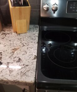 Capparis Kitchen Silicone Stove Counter Gap Cover, Easy Clean Heat Resistant Wide & Long Gap Filler, Seals Spills Between Counter, Stovetop, Oven, Washer & Dryer, Set of 2 (21 Inches, Black) 21 Inches 66 712CUJPuPoL