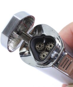 Scorch Torch Aficionado Easy Slide Switch Triple Jet Flame Butane Torch Cigarette Cigar Lighter w/Butane Window (Gunmetal) 15 712E4EiaTEL