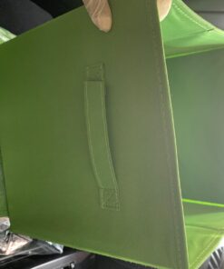 Sorbus Foldable Storage Cubes - 6 Fabric Baskets for Organizing Pantry, Closet, Shelf, Nursery, Playroom, Toy Box, Cubby - 11 Inch Dual Handle Collapsible Closet Organizers and Storage Bins (Green) Green 35 712ESVjqLeL