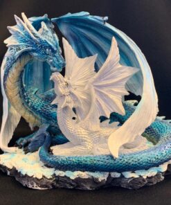 StealStreet SS-G-71533 Light Blue Dragon Mom with White Baby Statue Figurine, 7" 41 712FM7bnniL