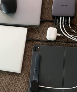 UGREEN 200W USB C Charger, Nexode 6 Ports GaN Desktop Charger, Charging Station Compatible with MacBook Pro/Air M1 M2, iPad Pro/Air, iPhone 15 Pro Max/14, Galaxy S23 Ultra, Steam Deck, Dell XPS 49 712Fd8Inb3L