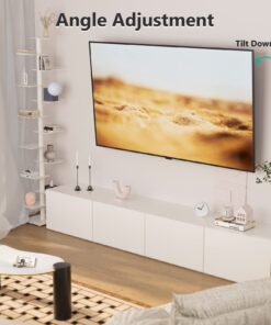 WALI Tilt TV Wall Mount Bracket for Most 26-55 inches LED, LCD, OLED Flat Screen TVs up to 99lbs with Mounting Holes 100x100mm to 400x400mm (TTM-1), Black 30 712GVzDQXiL