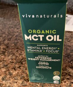 Viva Naturals Organic MCT Oil for Keto Coffee (32 fl oz) - Best MCT Oil Supplement to Support Energy and Mental Clarity, USDA Organic, Non-GMO and Paleo Certified & Keto Friendly 32 Fl Oz (Pack of 1) 35 712GZnuIoGL
