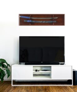 Sword/Saber Display Plaque Rack Holder Wall Rack, Alternative to Display Case Mahogany 25 712GfflPVL