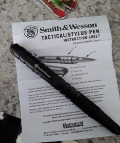 Smith & Wesson SWPEN3BK 5.4in Aircraft Aluminum Refillable Tactical Screw Cap Stylus Pen for Outdoor, Survival, Camping and EDC 34 712Gu4lY9WL 2