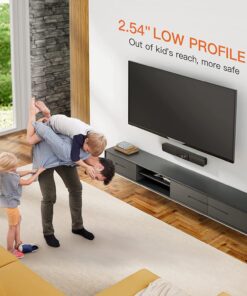 Perlegear Tilting TV Wall Mount for Most 37-75 inch TVs, Large Low Profile TV Mount Wall Bracket for Flat Curved LED LCD OLED TVs, Fits 16, 18, 24 Inch Studs Max VESA 600x400mm Support Up to 132lbs 15 712IchJjy7L