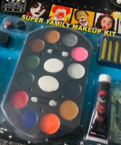 Kangaroo Halloween Super Family Makeup Kit: Professional SFX Face & Body Paint for Zombie Cosplay, Injuries, & Blood Effects 81 712IqUjPejL