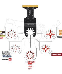 Vtopmart 16PCS Titanium Oscillating Tool Blades Kit, Universal Multitool Blades Cutting for Metal Wood Nails Screws Plastic, Plunge Cutting Multitool Blades, Flush Cut Blades Kits Fit Ryobi Milwaukee 16 22 712JEd8srL