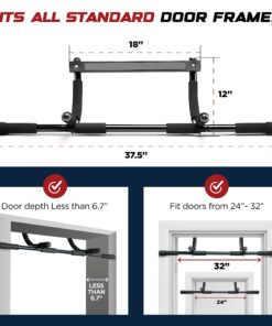 Sagler Pull up bar Doorway Heavy Duty Chin up bar Trainer for Home Gym Doorway Pull up bar or dip bar 17 712JSzHw92L