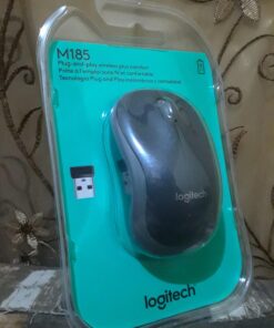 Logitech M185 Wireless Mouse, 2.4GHz with USB Mini Receiver, 12-Month Battery Life, 1000 DPI Optical Tracking, Ambidextrous PC/Mac/Laptop - Swift Gray USB Receiver 52 712JeUD2HkL