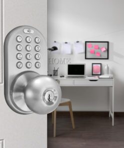 MiLocks TKK-02SN Tkk-Sn Digital Door Knob Lock with Electronic Keypad, Satin Nickel, Keypad, Keyless 18 712KNxdCYL