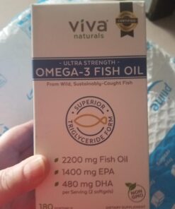 Triple Strength Omega 3 Fish Oil Supplement - 2200mg per Serving, Fatty Acid Supplements with EPA DHA & Omega3 - Re-Esterified Triglyceride for Increased Absorption - 180 Count 180 Count (Pack of 1) 67 712LJ3sT88L 1