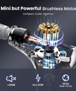 RENPHO Lite Massage Gun with Heat, Mini Massage Gun Deep Tissue, Type C Charging Portable Body Deep Tissue Massager Gun, Quiet Percussion Muscle Massage Gun, Gift for Mom-FSA and HSA Eligible Grey 34 712LQGaMEEL