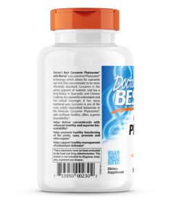 Doctor's Best Curcumin Phytosome with Meriva, Non-GMO, Vegan, Gluten Free, Soy Free, Joint Support, 500 mg 180 Veggie Caps (DRB-00230) Unflavored 180VC 8 712LZmCQMPL