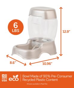 Petmate Pet Cafe Feeder Dog and Cat Feeder Pearlescent Colors 3 Sizes, Made in USA 6 lb. Pearl Tan 26 712Lz71GWyL