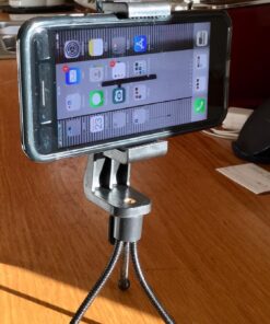 Vastar Smartphone Tripod Cell Phone Holder Mount Adapter, Fits iPhone, Samsung, and All Phones, Rotates Vertical and Horizontal, Adjustable Clamp 1 Pack 37 712MFrBH2UL