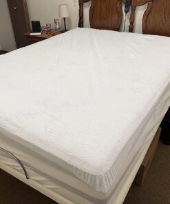 LUCID Premium Hypoallergenic 100% Waterproof Mattress Protector - Universal Fit, Cotton Terry Top, Queen , White 34 712N0ghk4EL