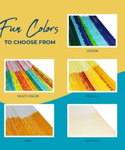 Hammocks Rada Mayan-Made Matrimonial Yucatan Hammock - Two Person Hammock - Artisan Crafted in Central America - Fits 12.5 to 13 Feet Hammock Stand - Up to 550 Pounds, Tropical Multicolor Multi Color 22 712NrEfqWfL