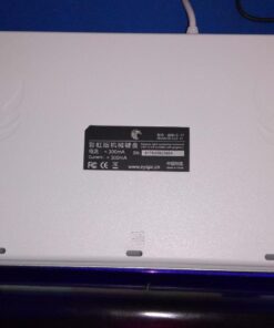 MechanicalEagle Z-77 75% Mechanical Keyboard | Aluminium Panel | Clicky Blue Switches | Rainbow LED Backlit | N-Key Rollover | 87-Key Tenkeyless | Hot Swappable |Spare Switches Included White 44 712Nt8RUQyL