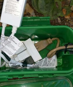 SOCKiTBOX – The Original Weatherproof Connection Box – Indoor & Outdoor Electrical Power Cord Enclosure for Timers, Extension Cables, Holiday Lights, Power Tools, Fountains & More – Size Small – Green 39 712O4pG8RvL