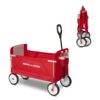 Radio Flyer 3-in-1 EZ Folding Wagon Ride On For Kids, Garden, & Cargo, Red Collapsible Wagon Base 19 712OArMsLNL