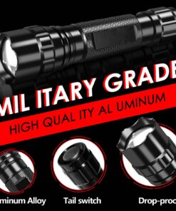 WindFire WF-501B Flashlights High 1200 Lumens Tactical Flashlight 1 Mode 3.7-18v High Powered Handheld Torch Water Resistant Portable with Holster Duty Belt Holder (Battery Not Included) 15 712OC2HCV4L