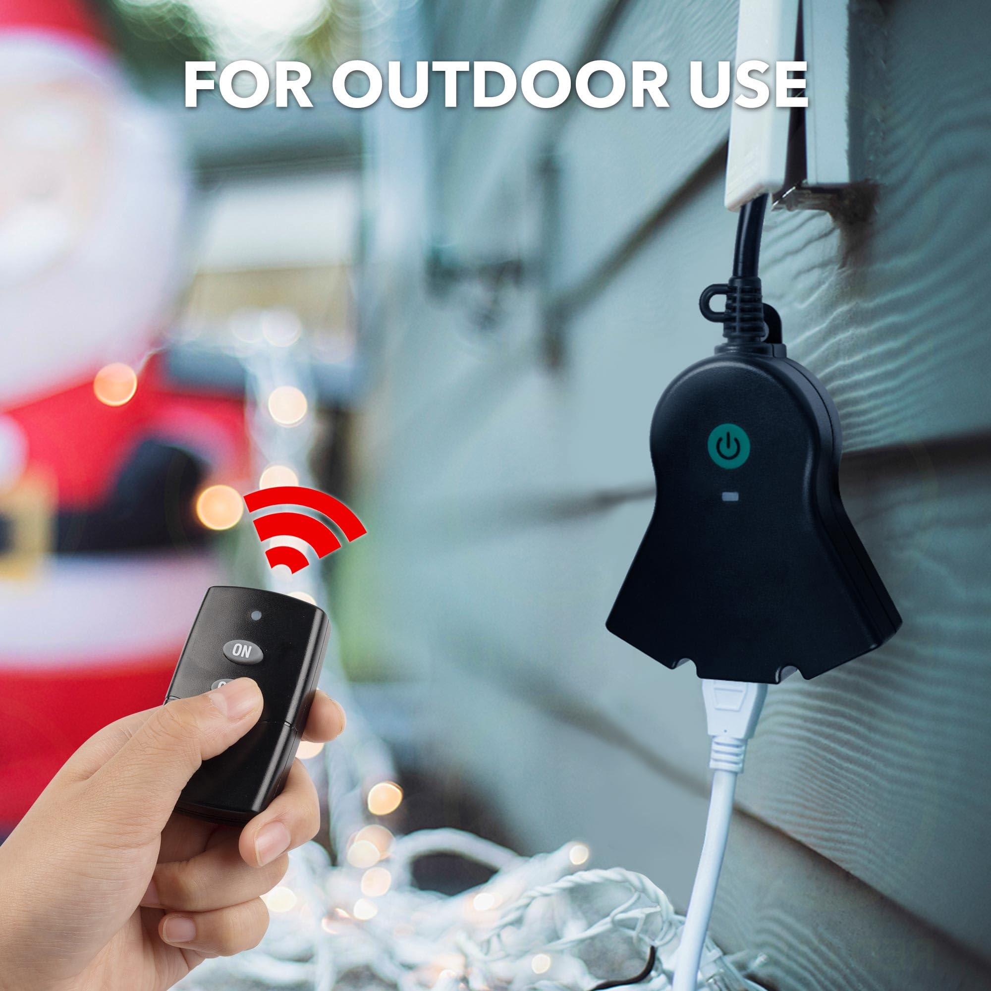 BN-LINK Outdoor Indoor Wireless Remote Control 3-Prong Outlet Weather Proof Heavy Duty 15 AMP Compact (Black) 3 Grounded Outlets with Remote 6-inch Cord 100ft Range ETL Listed 131R 7 BN-LINK Outdoor Indoor Wireless Remote Control 3-Prong Outlet Weather Proof Heavy Duty 15 AMP Compact (Black) 3 Grounded Outlets with Remote 6-inch Cord 100ft Range ETL Listed 131R - Image 7