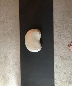 Seat Of Your Soul Crescent Meditation Cushion –10 Colors Half-Moon Yoga Pillow; Organic Cotton Zafu Cover & Zipper Liner to Adjust USA Buckwheat Hulls; Floor Pouf for Sitting Kids, Men or Women Natural 28 712PRNSHDuL 2