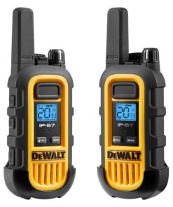 DEWALT DXFRS300 1 Watt Heavy Duty Walkie Talkies - Waterproof, Shock Resistant, Long Range & Rechargeable Two-Way Radio with VOX (2 Pack) 2 Pack 29 712PiBV3fkL