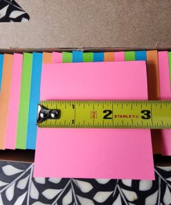 Post-it Super Sticky Notes, 3x3 in, 24 Pads, 2x the Sticking Power,Energy Boost Collection, Bright Colors (Orange, Pink, Blue, Green), Recyclable 47 712Ptp4UpRL