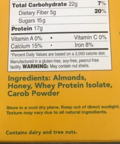 Rise Whey Protein Bar, Chocolatey Almond, Healthy Breakfast & Snack Bar, 17g Protein 5g Dietary Fiber, 4 Natural Whole Food Ingredients, Simplest Non-GMO, Gluten Free, Soy Free Bar, 12 Pack 13 712Q3FkZt3L