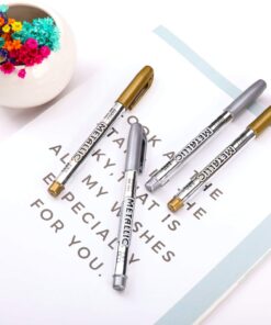 Dyvicl Premium Metallic Markers Pens - Silver and Gold Paint Pens for Black Paper, Glass, Rock Painting, Halloween Pumpkin, Card Making, Scrapbook Album, Christmas DIY Art Craft Kids, Set of 4 28 712QZUdjsNL