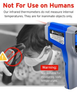 Alternative view of Etekcity Digital Thermometers Non-contact-58°F ~1022°F (-50°C ~ 550°C) ith Adjustable Emissivity & Max Measure for Meat Refrigerator Pool Oven, Blue