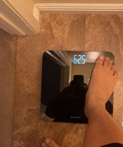 Greater Goods Digital Weight Bathroom Scale, Shine-Through Display, Accurate Glass Scale, Non-Slip & Scratch Resistant, Body Weight (Black) Basic, Black 39 712RcvOxfL 5