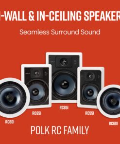 Polk Audio RC80i 2-way Premium In-Ceiling 8" Round Speakers, Set of 2 Perfect for Damp and Humid Indoor/Outdoor Placement - Bath, Kitchen, Covered Porches (White, Paintable-Grille) RC80i, 8 Inch 31 712RmY865L