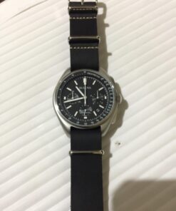 Benchmark Basics Leather Watch Band - Crazy Horse Oiled Leather One-Piece Watch Straps for Men & Women - Choice of Color & Width - 18mm, 20mm, 22mm or 24mm Black 13 712RnGxkoKL