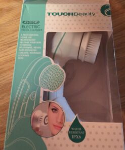 TOUCHBeauty Facial Cleansing Brush Electric, Face Cleansing Brush with Stand, 3 Brush Heads, 2 Speeds, IPX5 Waterproof, Battery-Powered, Suitable for All Skin Types, TB-0759D White 31 712TkwLxqKL