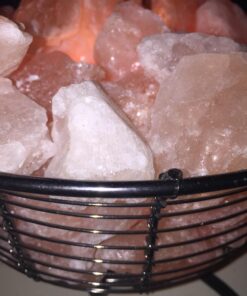 Himalayan Glow 1345 Oval Style Basket Night Salt Lamps, 7-9 Pounds Oval Style Metal Basket 43 712V2e9XGfL